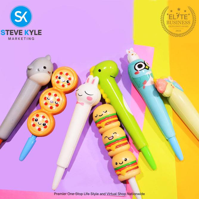 Kawaii Soft Squishy Animals Decompression Squeeze Gel Ink Pens Cute Pen