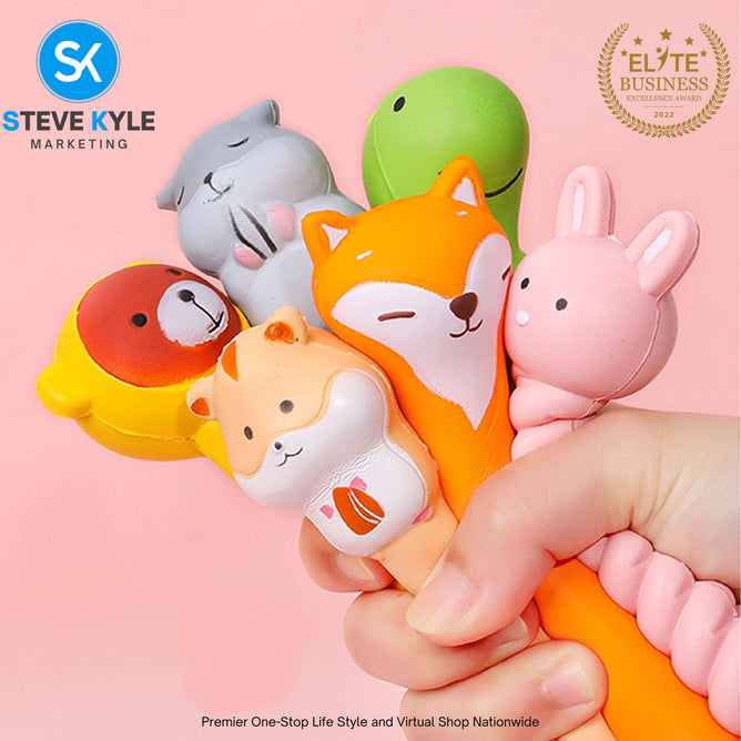 Kawaii Soft Squishy Animals Decompression Squeeze Gel Ink Pens Cute Pen