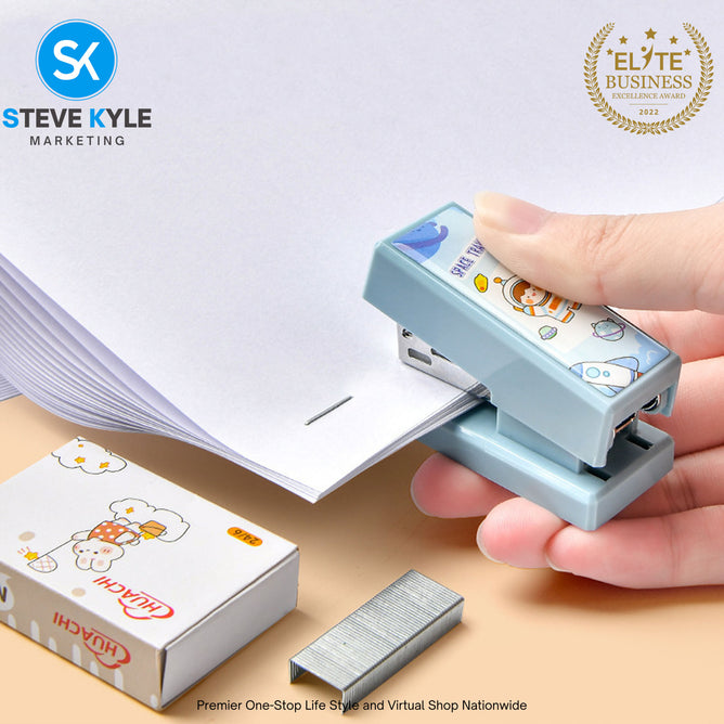 Mini Portable Stapler Student Office Stationery Supplies Small Stapler Cute Kawaii