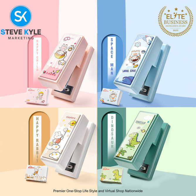 Mini Portable Stapler Student Office Stationery Supplies Small Stapler Cute Kawaii