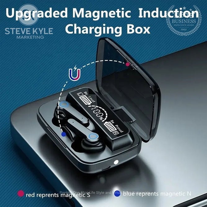 M19 Earbuds Wireless Bluetooth Earbuds with LED Display with Flashlight Bluetooth Headset with Mic