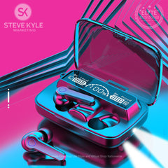 M19 Earbuds Wireless Bluetooth Earbuds with LED Display with Flashlight Bluetooth Headset with Mic