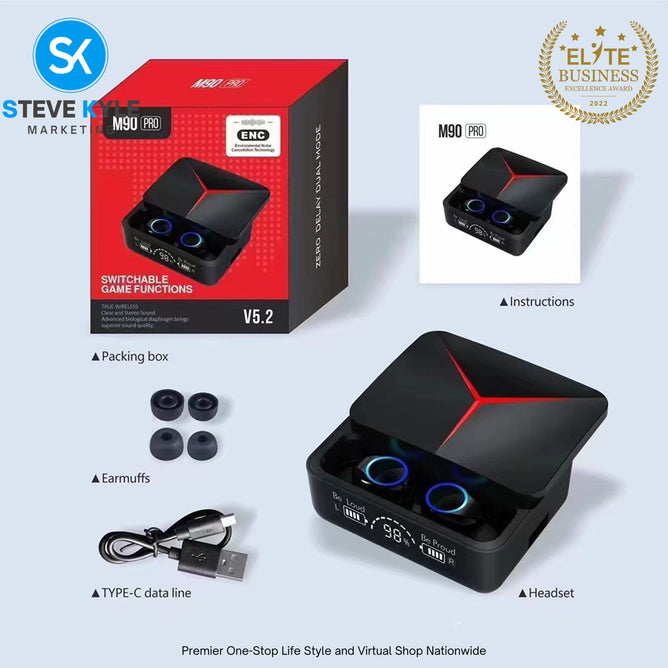 Wireless Earbuds Game Earphone LED Digital Display Earphones