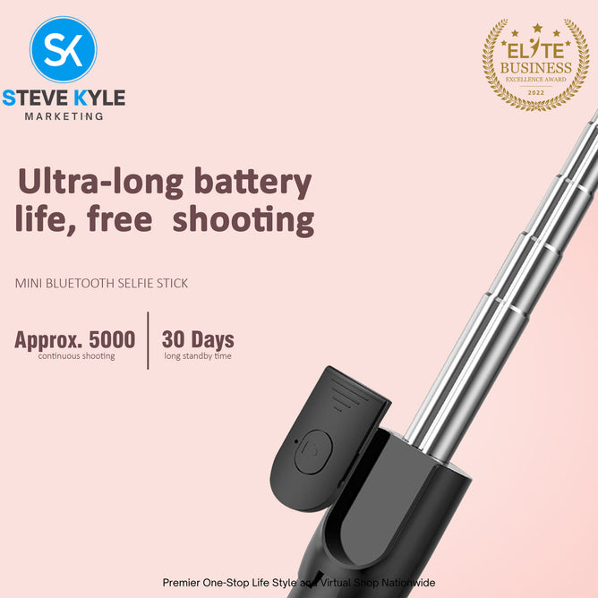 Wireless Bluetooth Foldable Selfie Stick Tripod with Fill Light Adjustable Monopod Remote Shutter