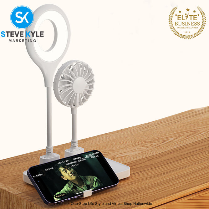 MultiFunction Small Fan USB Voice Control Night Light