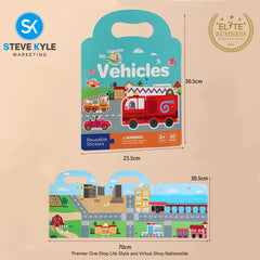 Children Reusable Sticker Book Puzzle Game DIY Cartoon Stickers Learning Books