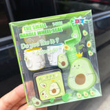 Cute Mini Cartoon Round Seal Roller Stamp Set Stationery Scrapbooking School Supply