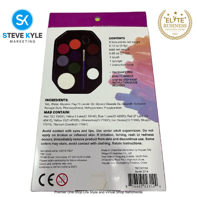 8 Colors /Set Face Body Art Painting Oil Non Toxic Makeup Paint / Halloween Pigment Waterproof Makeup Paint