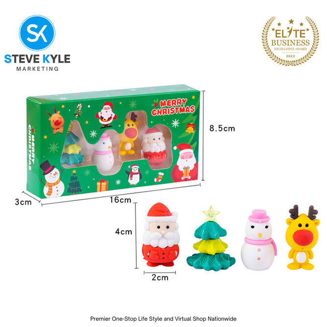 Christmas Eraser Snowmen Santa Christmas Stationery Kawaii Good-looking Pencil Erasers Pupils Stationery