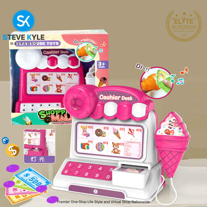 Random Pretend Toys Shopping Cash Register- Shopping Cashier Role Play Game Set Best Gift Toys