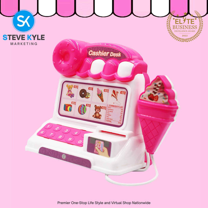 Random Pretend Toys Shopping Cash Register- Shopping Cashier Role Play Game Set Best Gift Toys