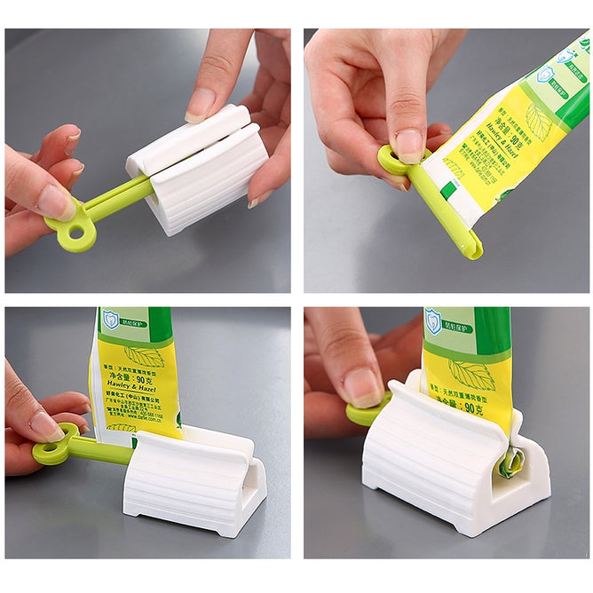 Multifunction Manual Rotate Toothpaste Dispenser Tube Squeezer Holder Extruder Tool Stand Clamp