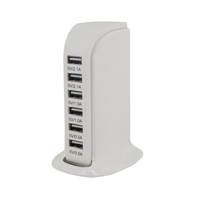 6 Port 5V 6A 30W Power Adapter for Traveling Fast Charger 6 USB Ports UK and US Plug