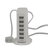 6 Port 5V 6A 30W Power Adapter for Traveling Fast Charger 6 USB Ports UK and US Plug